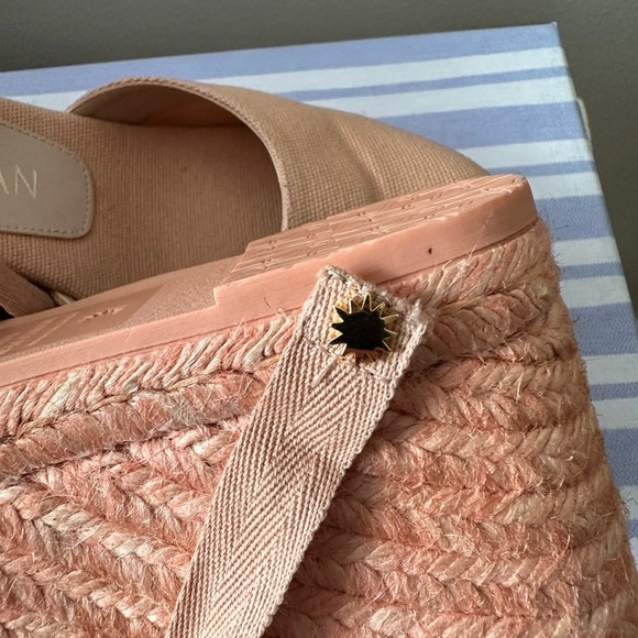 Stuart Weitzman Peach Marguerita Espadrille Wedges - Picture 9 of 11
